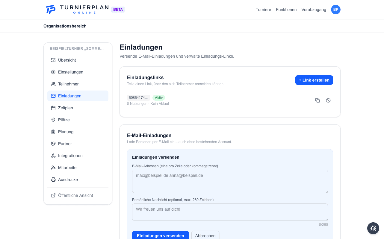 Anmeldungen einfach im Griff